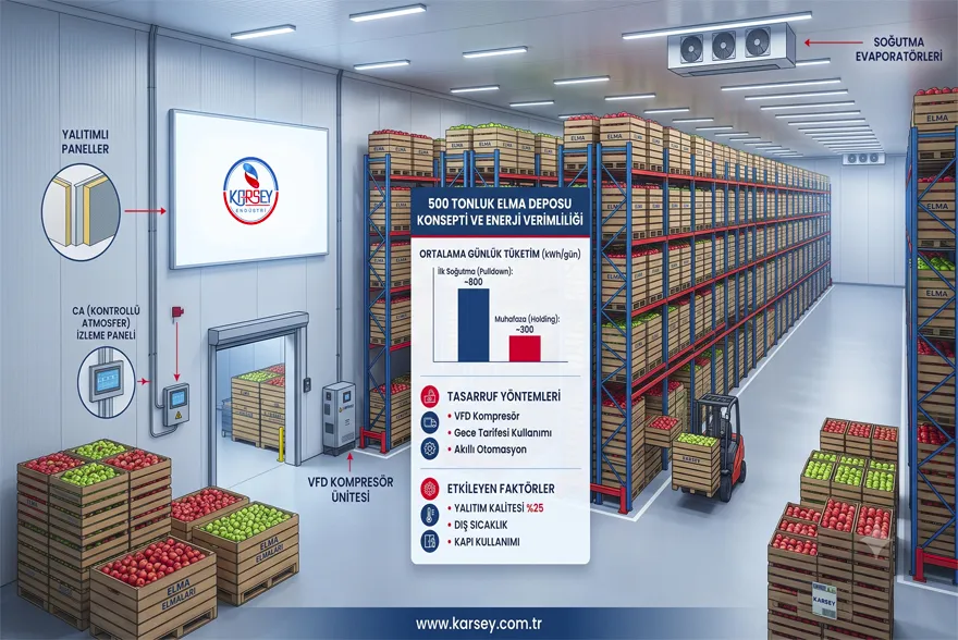 500 Tonluk Elma Deposu Ne Kadar Elektrik Harcar? Maliyetleri Düşürme Rehberi