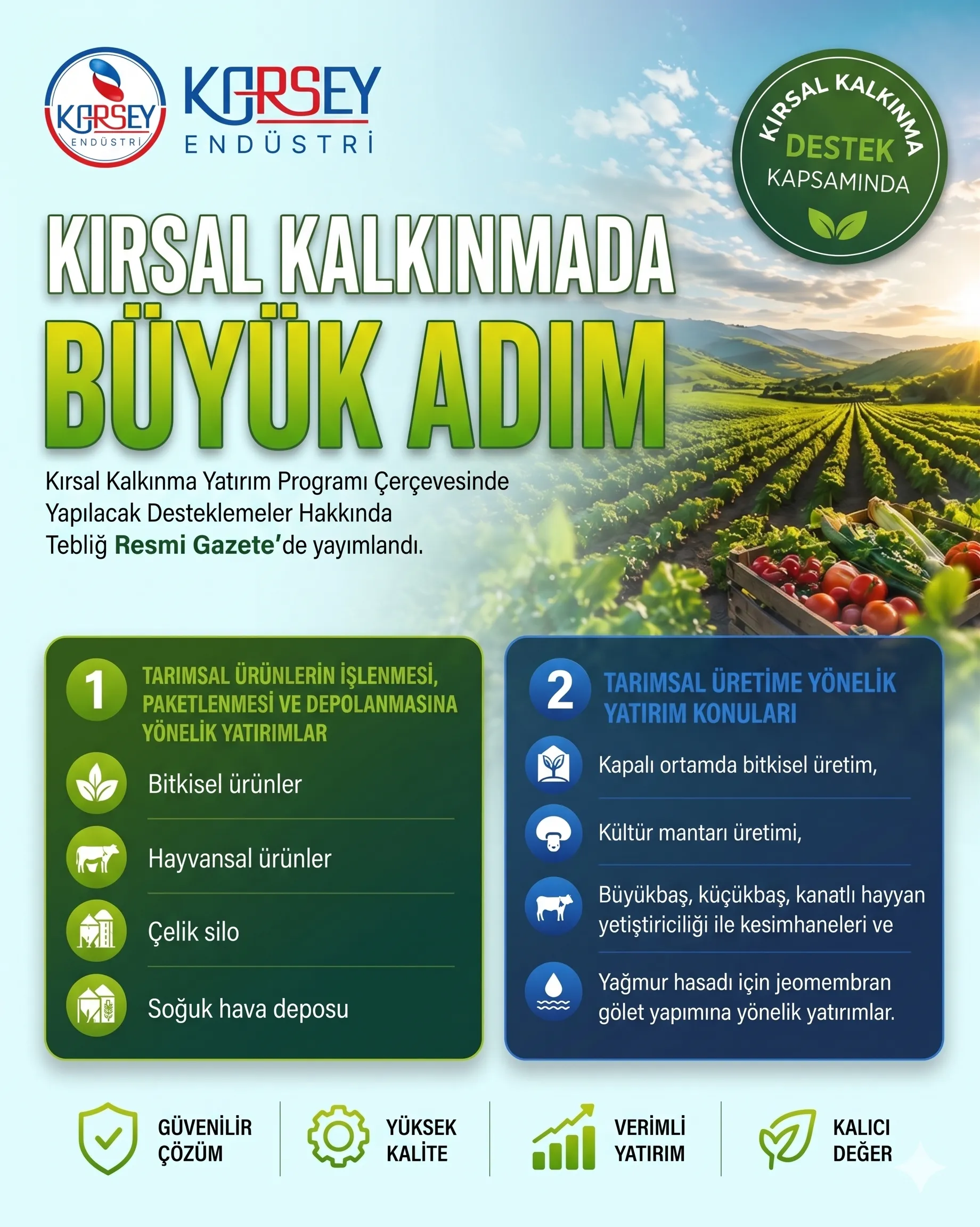 Devlet Destekleriyle Soğuk Hava Deposu Kurulumu ve Karsey Endüstri Farkı