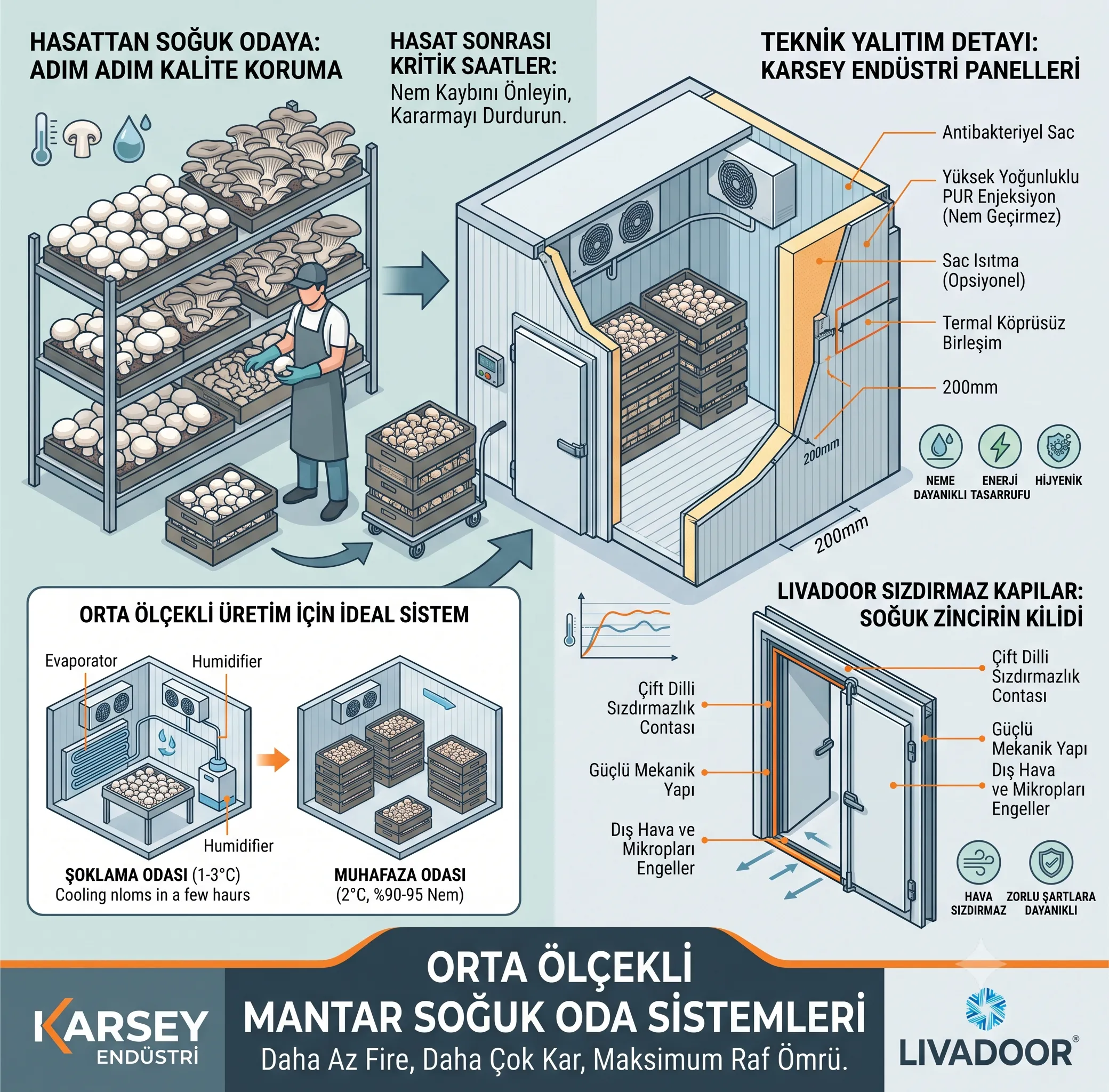 Mantar Üretiminde Doğru Soğuk Oda Kurulum Rehberi