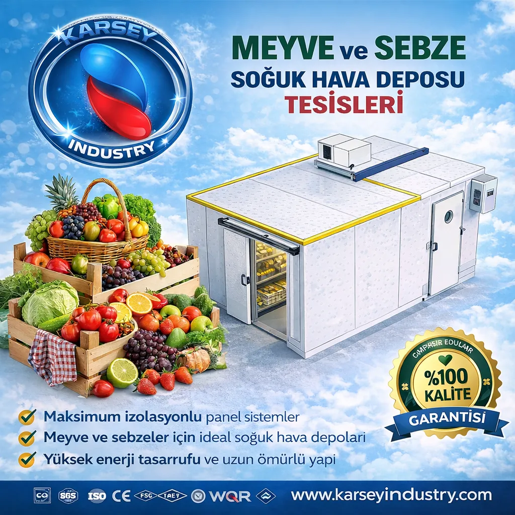 Meyve ve Sebze Soğuk Hava Deposu Tesisleri | Karsey Endüstri
