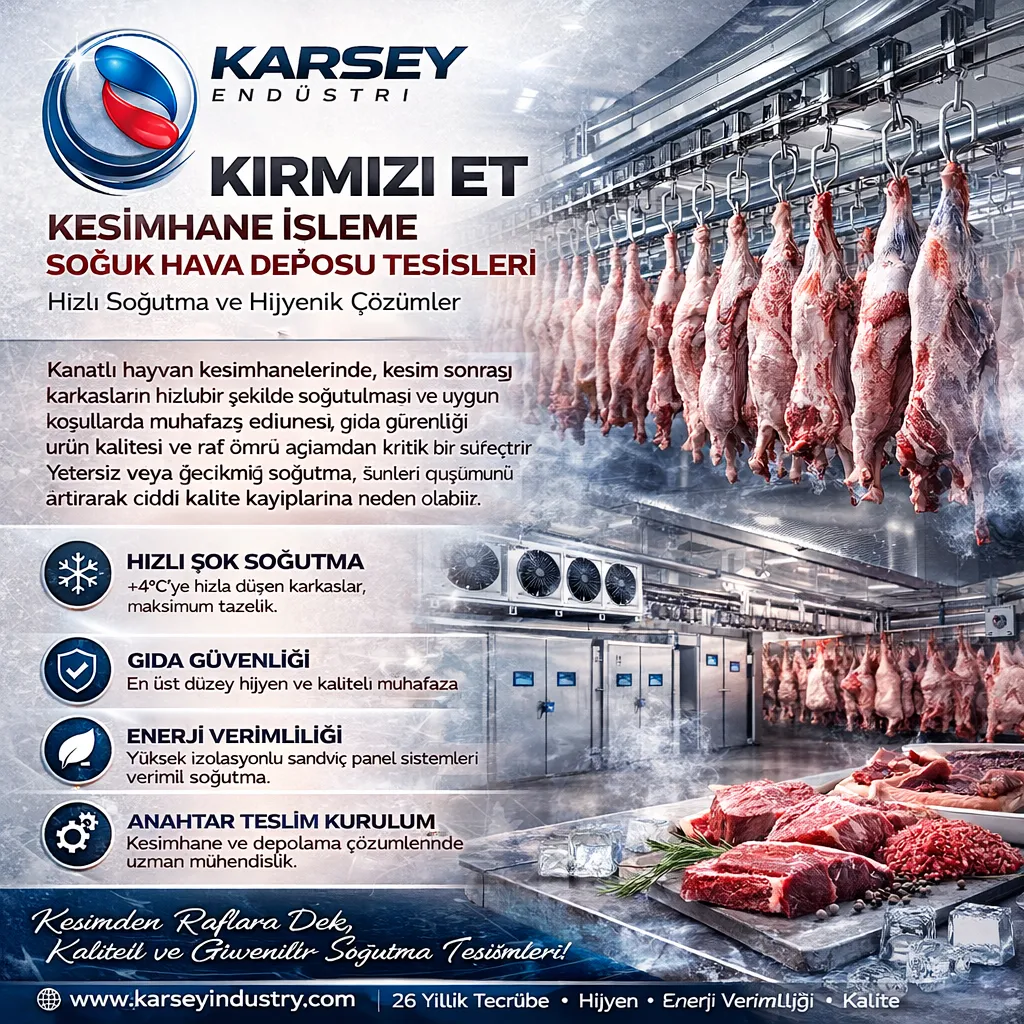 Kırmızı Et Kesimhane Soğuk Hava Deposu Tesisleri | Karsey Endüstri